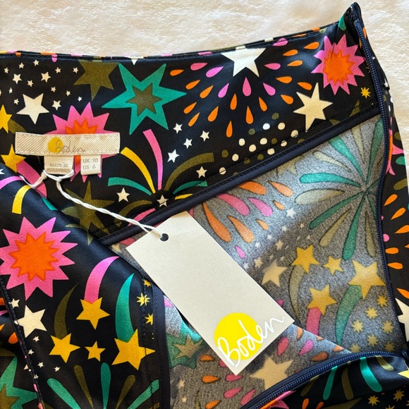 Boden Satin Bias-Cut A-Line Mini Skirt--Sz 6 - Picture 9 of 13